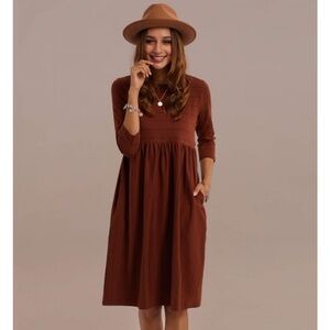 3/4 sleeve Midi dress